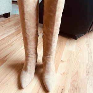 Sam Edelman Women's Hai Knee High Boot, Golden Caramel Suede, 7.5